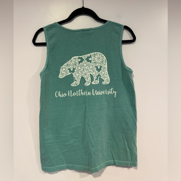 Teal Ohio Northern University comfort colors tank top - Picture 3 of 3
